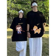 七夕特别的情侣装t恤夏季装2025新款roora小众高级感超火纯棉短袖，男装T恤，星座1210-1