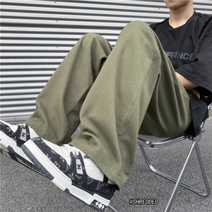 港风男生夏季新款长裤宽松纯色百搭休闲裤B315-K23378-p35控49图片