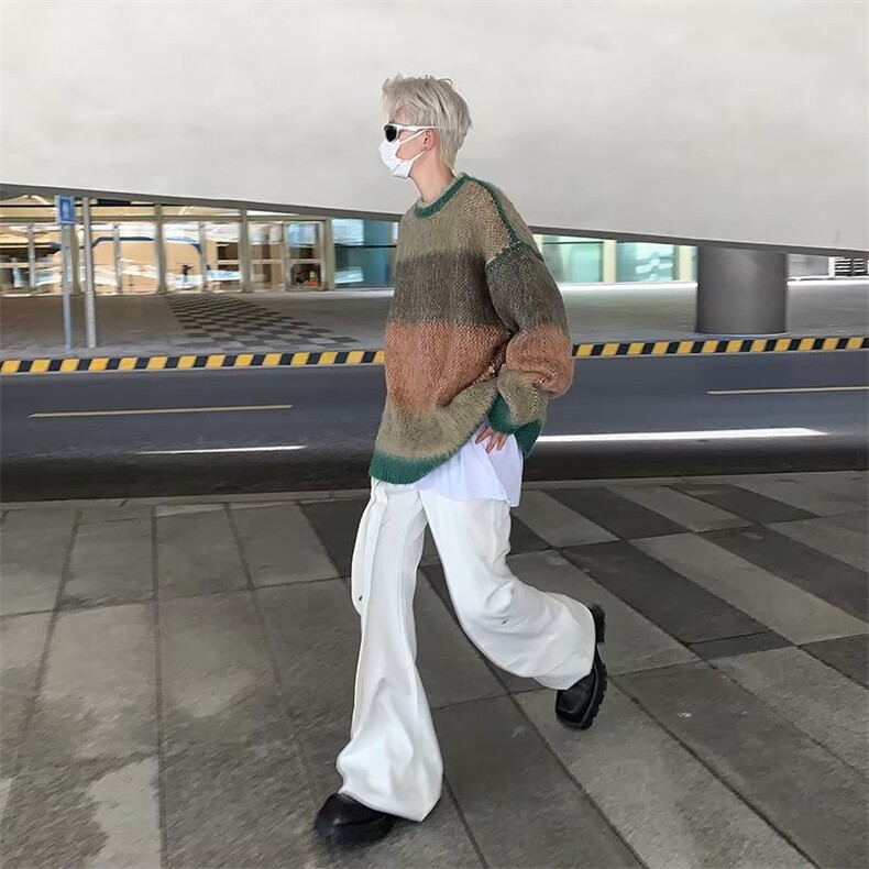 美式圆领毛衣男慵懒风休闲针织衫MY214P46,男装针织衫/毛衣,星座1116-2