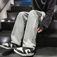 牛仔裤男休闲宽松直筒牛仔裤313A-1-NZ025-P55控68，男装牛仔裤，星座808A-1