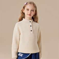 儿童7针加厚半高领设计男女通用，童装儿童羊绒衫，六一童装