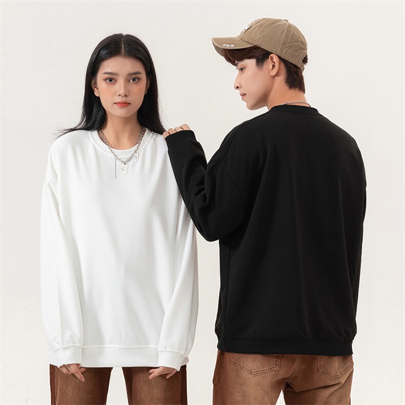 情侣秋季宽松简约百搭上衣男女同款落肩圆领卫衣B343/P16，男装卫衣，星座1905A（原电商B343）