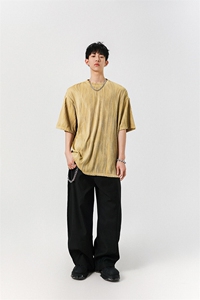 8XL-M 特大码夏季短袖冰丝皱感透气T恤男潮垂感宽松半袖DX305P45图片