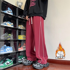 2025冬季新款内景大码加绒超柔织带卫裤M-5XHK23892-特P45，男装休闲裤，电商A022