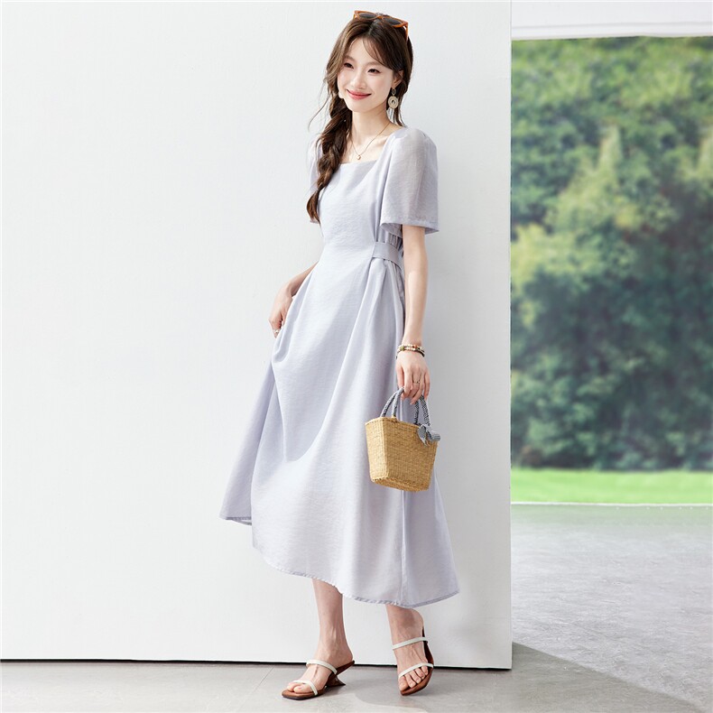 现货新品2026夏装新款收腰透气凉爽时尚收腰女连衣裙,女装连衣裙,木子恋