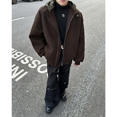 美式秋冬季2024假两件格子连帽棉服M8562-P93，男装夹克，星座1109-3