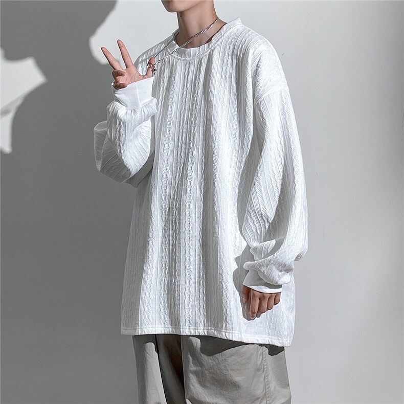 菱形麻花辫花纹面料卫衣男：聚酯纤维95%氨纶5%WY77051P38控58,男装卫衣,星座226-1