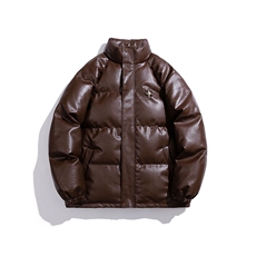 白底鳄鱼纹可拆卸四芒星胸针设计潮流休闲棉衣男MY77733P128控168，男装棉衣，星座227-7