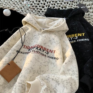 秋冬重磅420克连帽卫衣美式印花宽松 B208-WY3702-P65控98图片