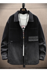 水洗刺绣牛仔夹克春季男士渐变色牛仔外套XZ310B-3-NZ1998--P75，男装工装外套，星座310B-3