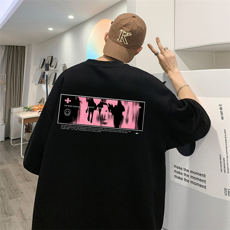 量大优供视频220克美式短袖t恤T3187得物直播有280克品质,男装T恤,电商A486