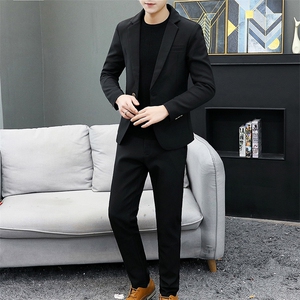 T917-P125 2025秋装男士西服套装两件套西装西裤套装职业装图片