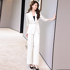 新中式西装套装女夏2024新款薄款高级感轻薄御姐正装职业两件套，女装套装/套裙，卡杰菲