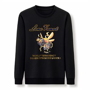 秋季男装圆领印花宽松免烫卫衣春秋新款中年男士商务休闲长袖上衣图片