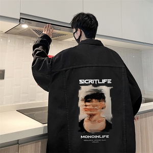牛仔夹克男大码牛仔外套男茄克 NJ77213-P60加绒款-P75图片