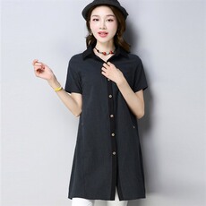 2021年夏季衬衫短袖短款时尚气质百搭可爱街头潮流纽扣，女装衬衫，丽影随形
