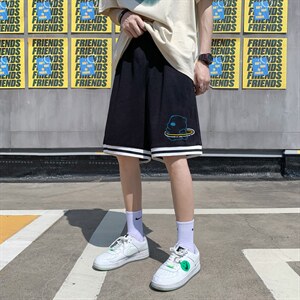 ！2023夏季新款男士冰丝短裤宽松直筒五分裤DK506图片