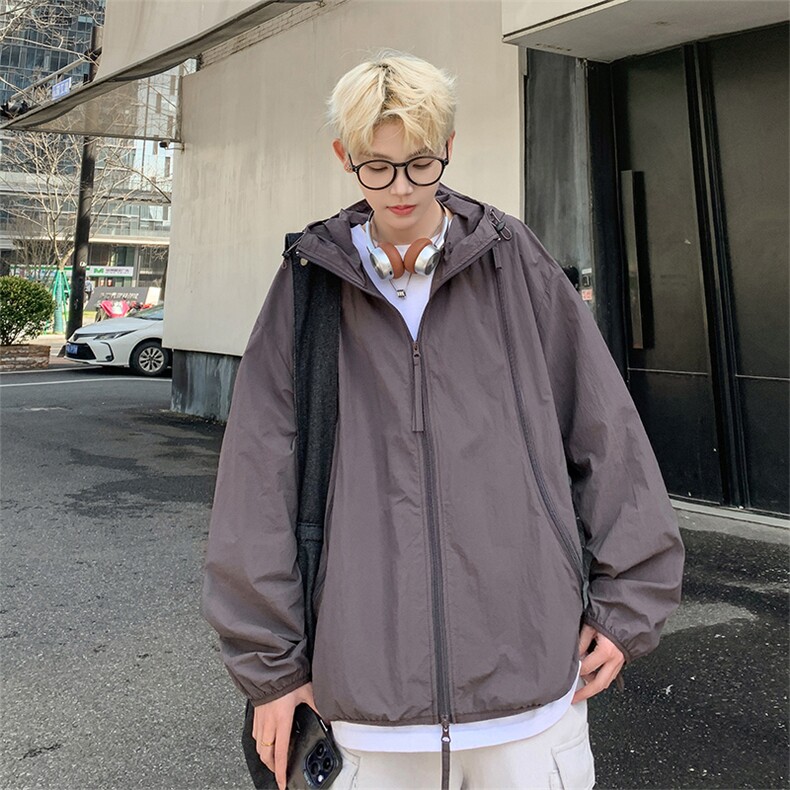 【upf50+】防晒衣X2389-TP45控价68夏季薄款拉链设计感外套男,男装夹克,电商A102-1