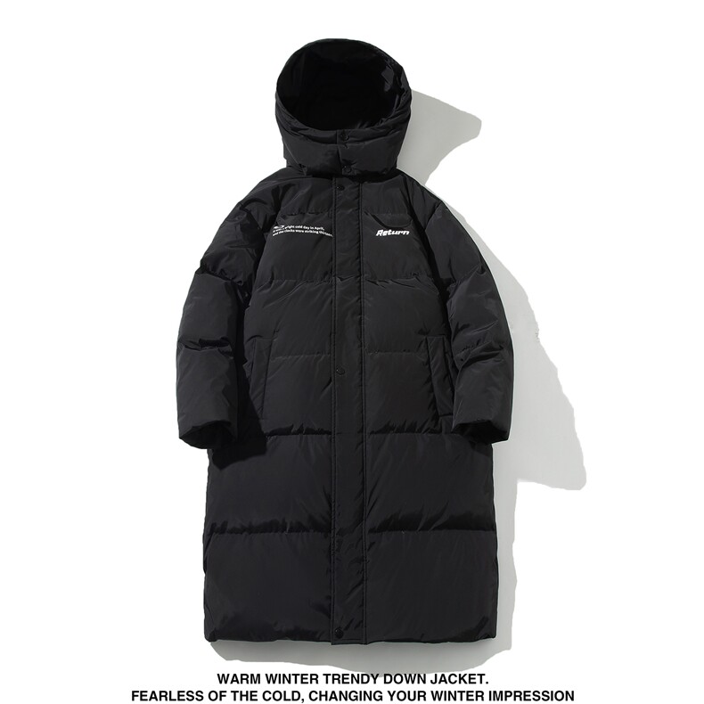 直播得物高品质90白鸭绒羽绒被艺考长款情侣羽绒服男H918P298,男装羽绒服,电商A341