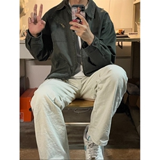 706-1-FF213-P75现货春季双经斜棉拉链贴袋翻领水洗夹克外套，男装夹克，星座706-1