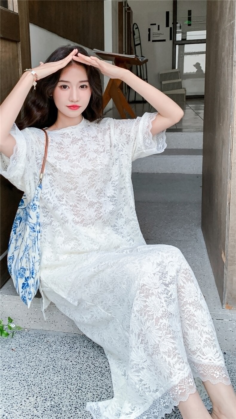现货【新品】韩系蕾丝拼接花边半裙套装裙L619-P130-K198,女装套装/套裙,2C317