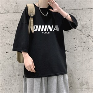 Q11001-P30春夏季七分袖t恤男大码五分袖男短袖中袖大皂风,淘宝胖女生穿搭推荐图片