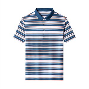 夏季新款男士翻领短袖t恤中年有领男装上衣服休闲POLO衫图片