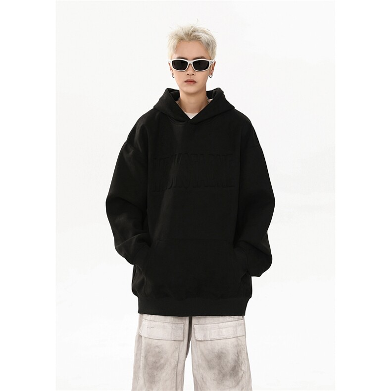 港风大码日系复古麂皮绒钢印套头连帽卫衣XZ213-W1921-P60控78,男装卫衣,星座213