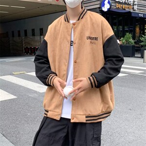 秋季高街ins设计感小众棒球服外套男潮牌ioversize夹克 W4881-P40图片
