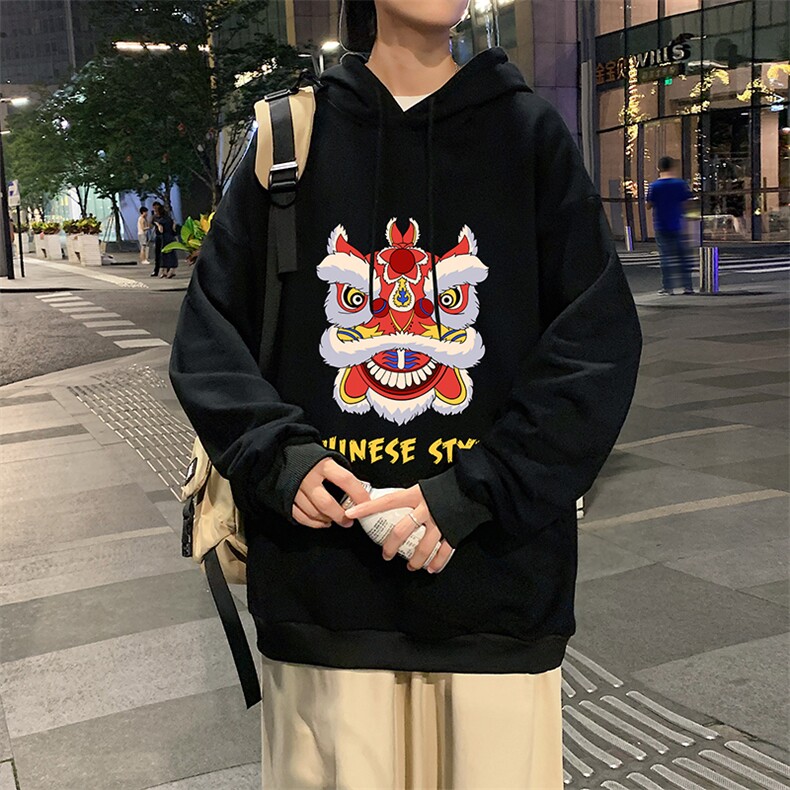 WY2185-P35加绒款-P40纯棉连帽卫衣男大码运动帽衫宽松薄外套男,男装卫衣,电商A040