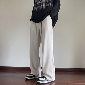 秋季纯色休闲裤男宽松拖地裤潮流灯芯绒直筒卫裤K9911-特P35 控58图片