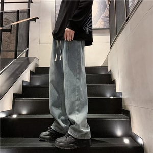 冬季新款加绒加厚黄金绒牛仔裤男宽松直筒长裤子JR58-P50图片