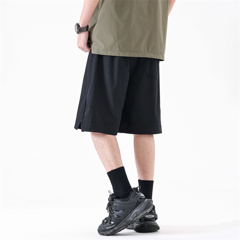 直筒阔腿裤男2025夏季新款纯色宽松修身显瘦休闲短裤320#-P52,男装牛仔裤,电商A178-1