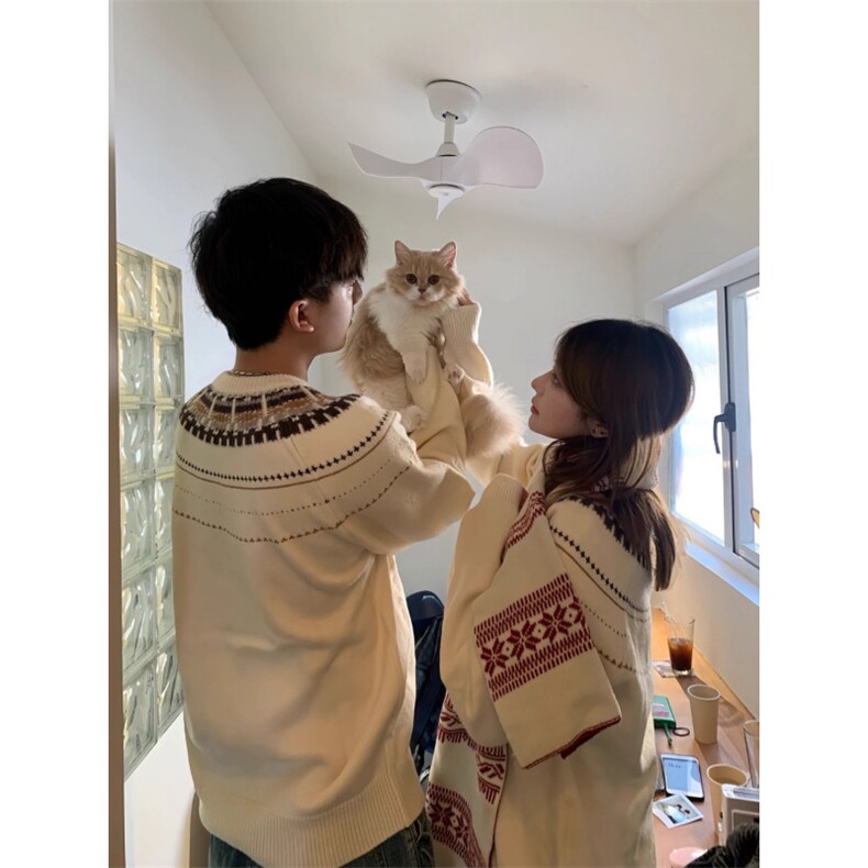 秋季新款气质百搭针织衫复古圆领套头毛衣男女同款MY023-P62,男装针织衫/毛衣,星座208-5