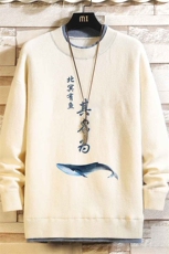 控78假两件毛衣男大码加绒针织衫男毛线衣M80261-P55加绒P70，男装针织衫/毛衣，电商A040A