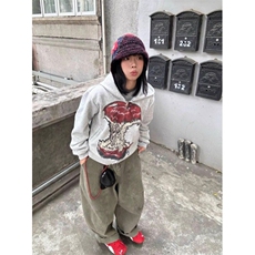 W9595-P58网图现货美式复古高街宽松直筒休闲裤，男装休闲裤，星座1608-2