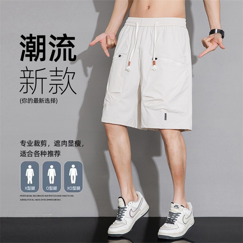 新款工装短裤男潮牌ins休闲裤宽松大码中裤五分裤D0606-P46,男装牛仔裤,星座308B-2