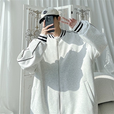 WY208/P75春装新款高品质不起球刺绣卫衣男立领棒球服潮外套，男装卫衣，电商基地A050