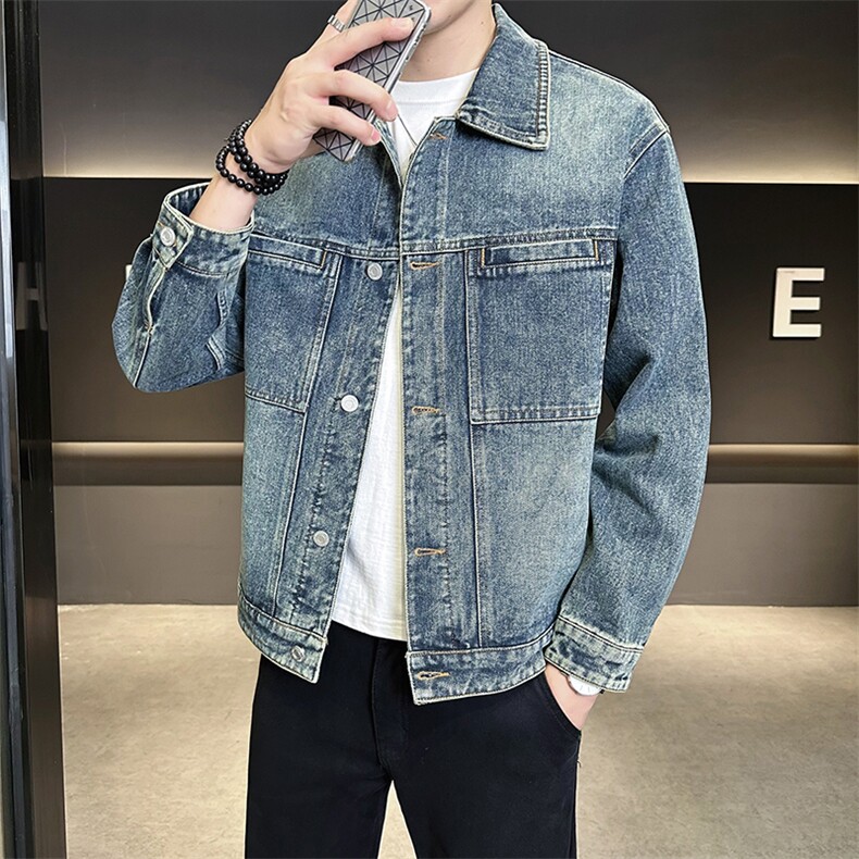 秋季新款牛仔夹克男休闲牛仔外套刺绣B321-2409,男装工装外套,电商B321-1