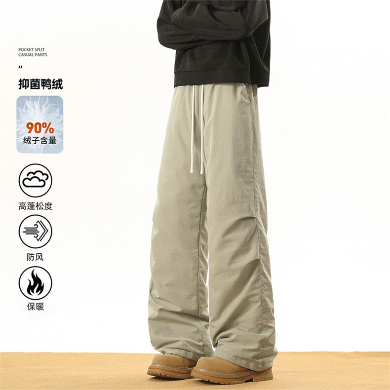羽绒裤冬季新款宽松休闲裤户外保暖百搭滑雪裤5D2131-TP95188，男装棉裤，电商A102