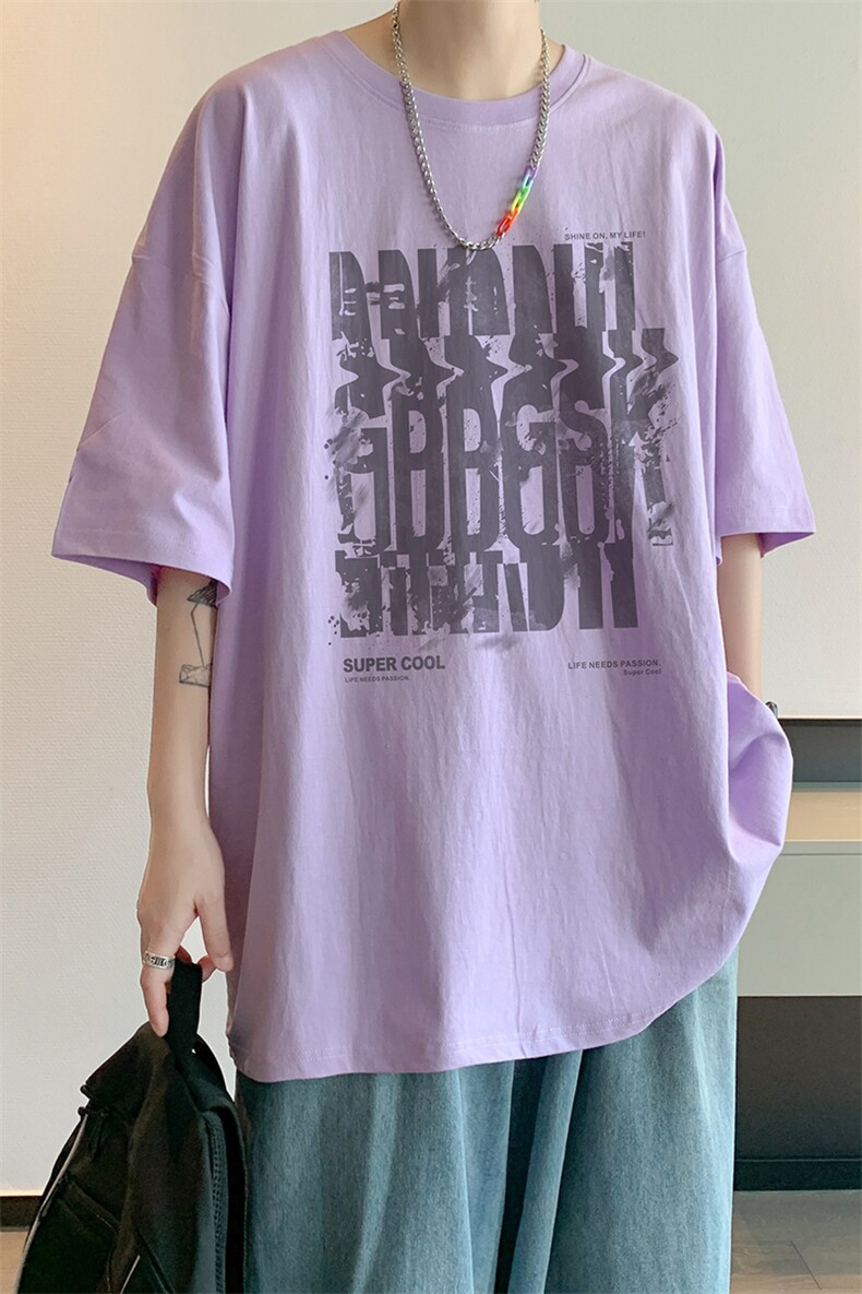 已注册/夏季内景韩系大码短袖T恤男潮重磅宽松打底衫DT00585/P25,男装T恤,电商B316
