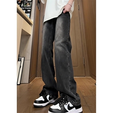 K911～有货（自家图）美式猫须水洗宽松微喇阔腿牛仔裤男-P55控78，男装牛仔裤，星座218-5