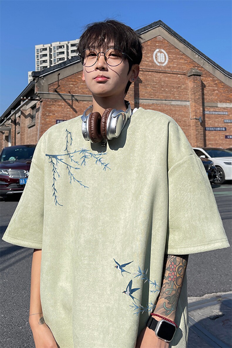 量大优供视频重磅麂皮绒短袖T恤男JPDX208-特P19,男装T恤,电商B367