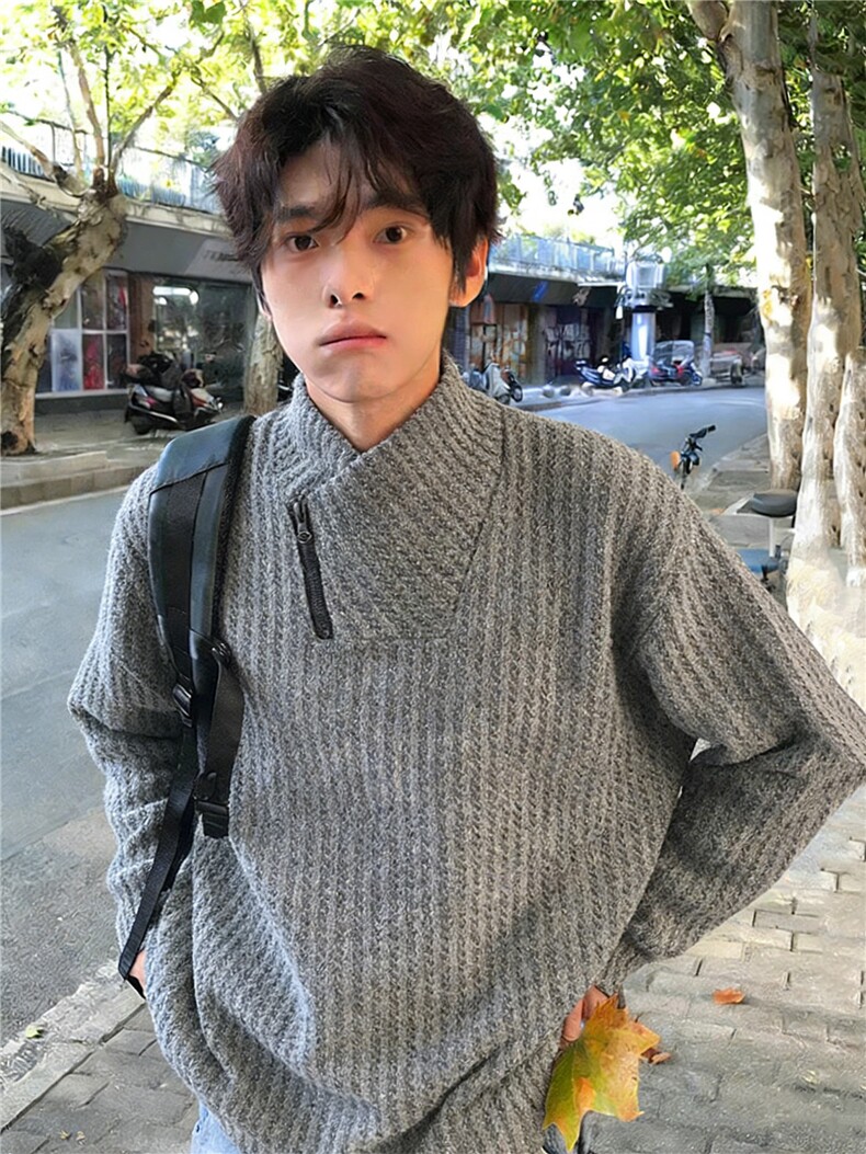 雪尼尔加绒加厚卫衣男款斜拉链秋冬季长袖卫衣T恤特P28加绒P38,男装T恤,电商C306-1