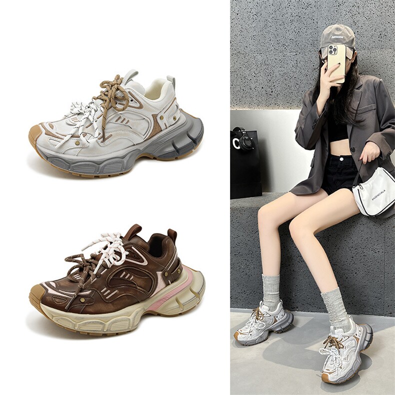 老爹鞋厚底做旧新款复古女运动脏脏鞋子女潮鞋学生，女鞋休闲鞋，电商A223