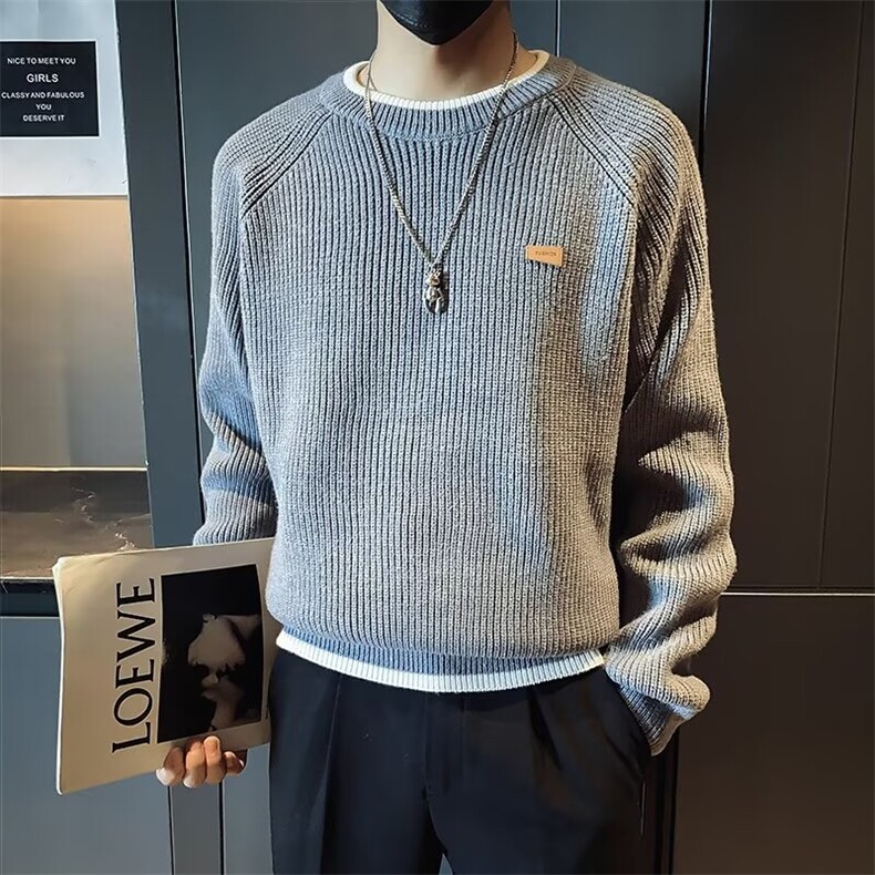 新款秋冬男士夹棉保暖夹克潮流复古时尚棒球服外套上衣图片
