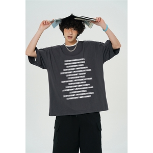 夏季新款重磅模糊字母满印高街短袖 M~5XL XZ604-DT220-P25控39图片