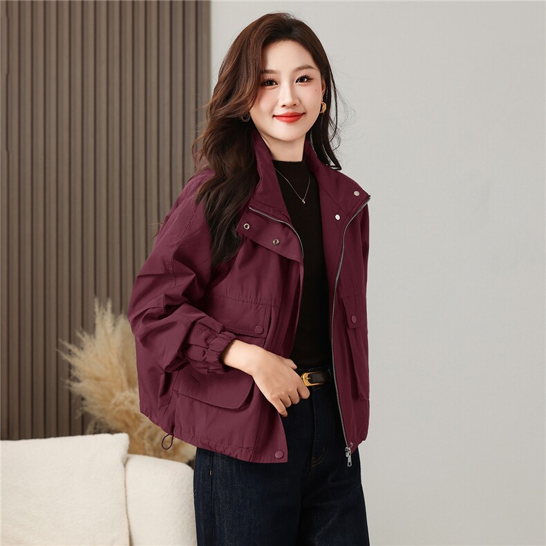 棉衣女冬季休闲外套纯色加棉加厚保暖外套,女装棉衣/棉服,芙芮