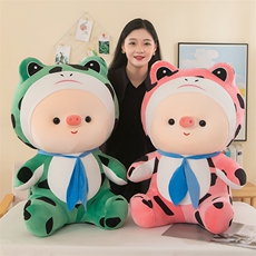 乐乐玩具厂 胖嘟嘟变身青蛙猪公仔