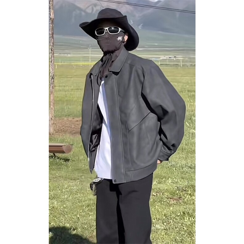 网图切片美拉德复古皮衣男PU皮夹克机车服外套J8926-P85，男装皮衣，星座1213